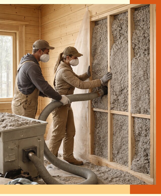 Утепление дачного дома эковатой в Кондопоге от 1472 руб./м2 — комплексно, ТепломастерКнп