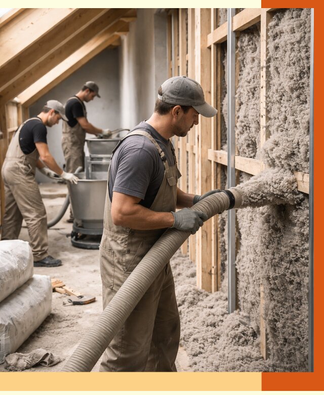 Утепление таунхауса эковатой в Кондопоге от 2233 руб./м² — монтаж и задувка | ТепломастерКнп