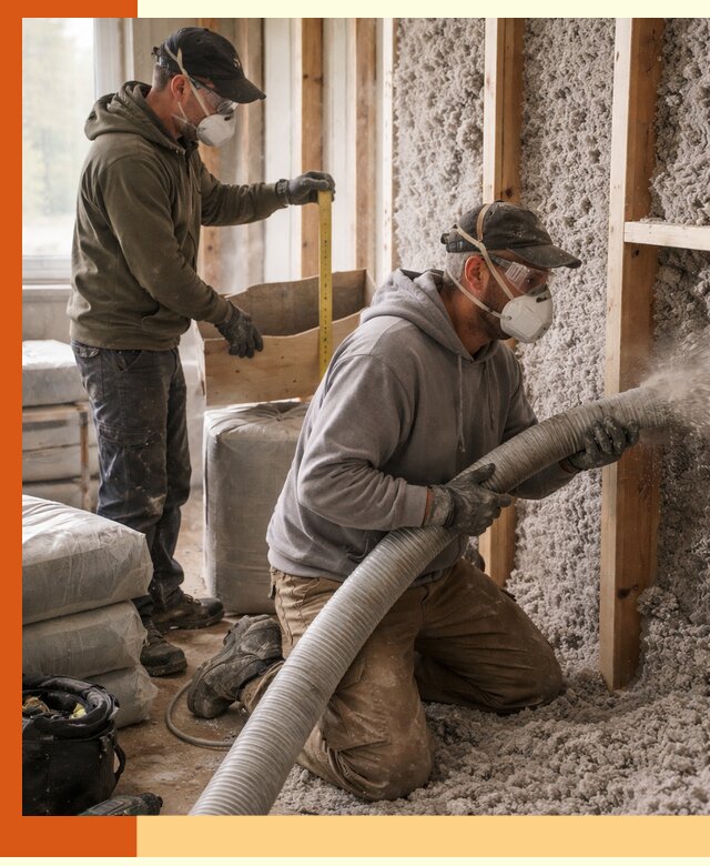 Утепление таунхауса эковатой в Кондопоге для максимально теплых стен