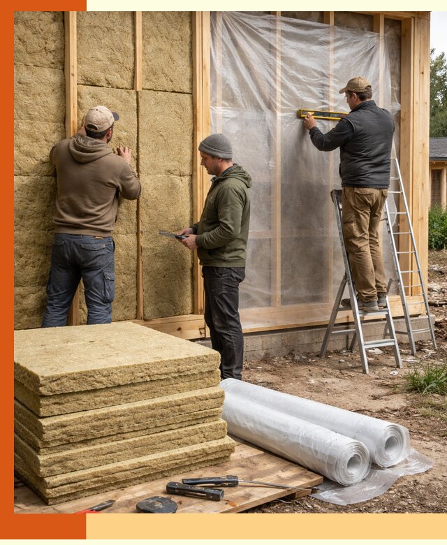 Утепление каркасного дома в Кондопоге под ключ с гарантией качества