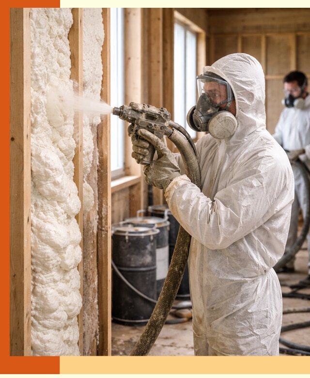 Утепление каркасного дома пенополиуретаном в Кондопоге