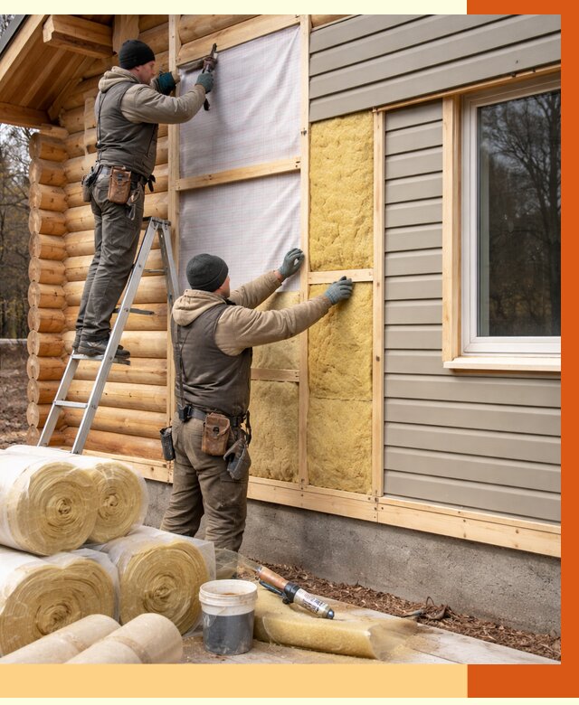 Утепление деревянного дома в Кондопоге от 6294 руб./м2 — заказать работы | ТепломастерКнп