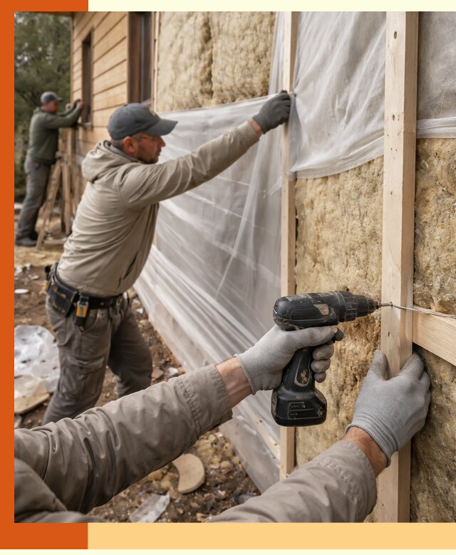Утепление дома из бруса в Кондопоге качественно и долговечно