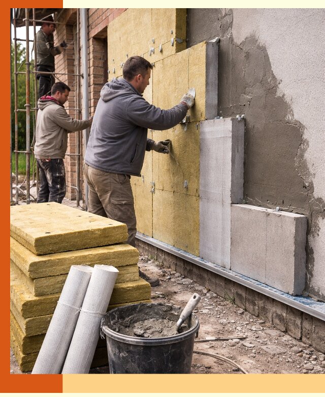 Утепление кирпичного дома под ключ в Кондопоге