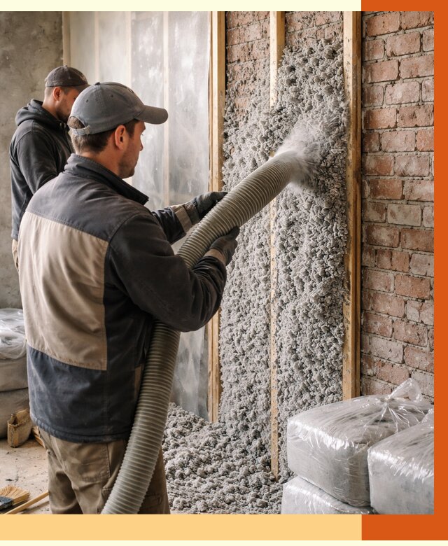 Утепление кирпичного дома эковатой в Кондопоге от 2386 руб./м² | ТепломастерКнп