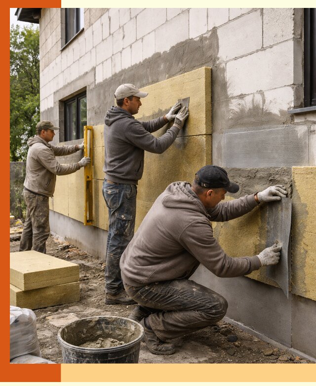 Утепление дома из газобетона в Кондопоге качественно и долговечно