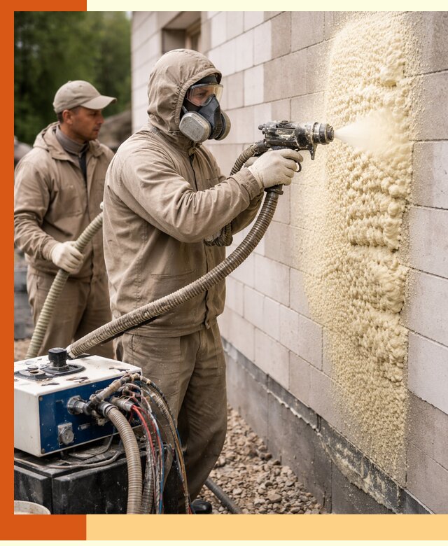 Утепление дома из газобетона ППУ в Кондопоге — надежная теплоизоляция