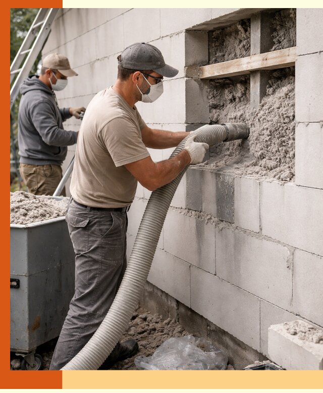 Утепление дома из газобетона эковатой в Кондопоге