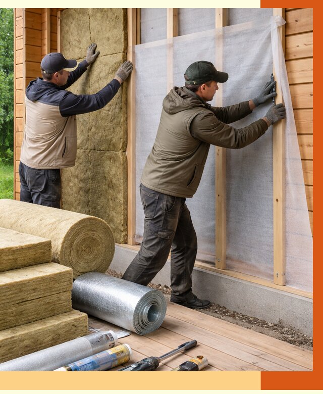 Утепление дома из двойного бруса в Кондопоге от 4873 руб./м² — ТепломастерКнп под ключ