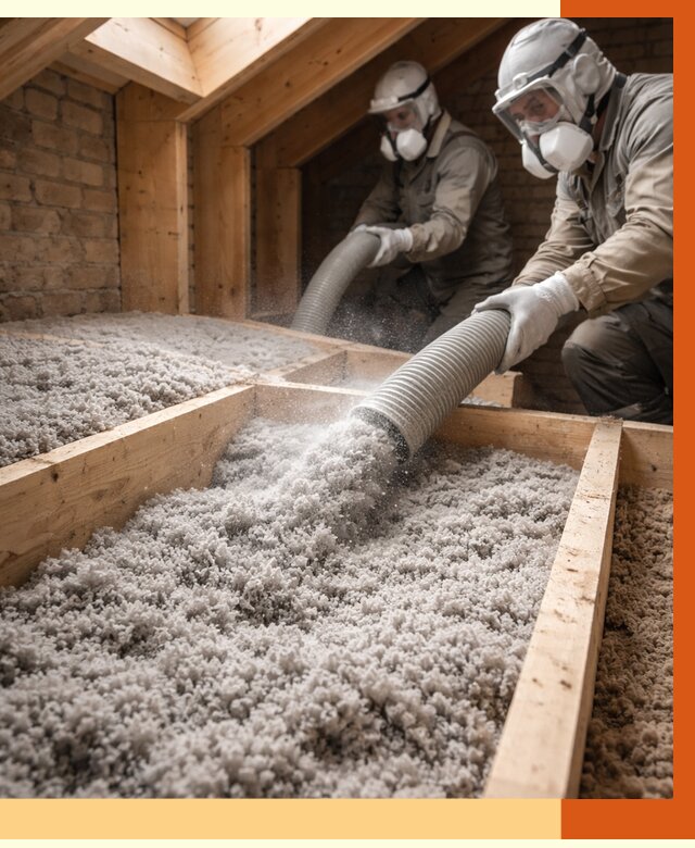 Утепление коттеджа эковатой в Кондопоге от 2538 руб./м² — комплексная задувка и монтаж | ТепломастерКнп