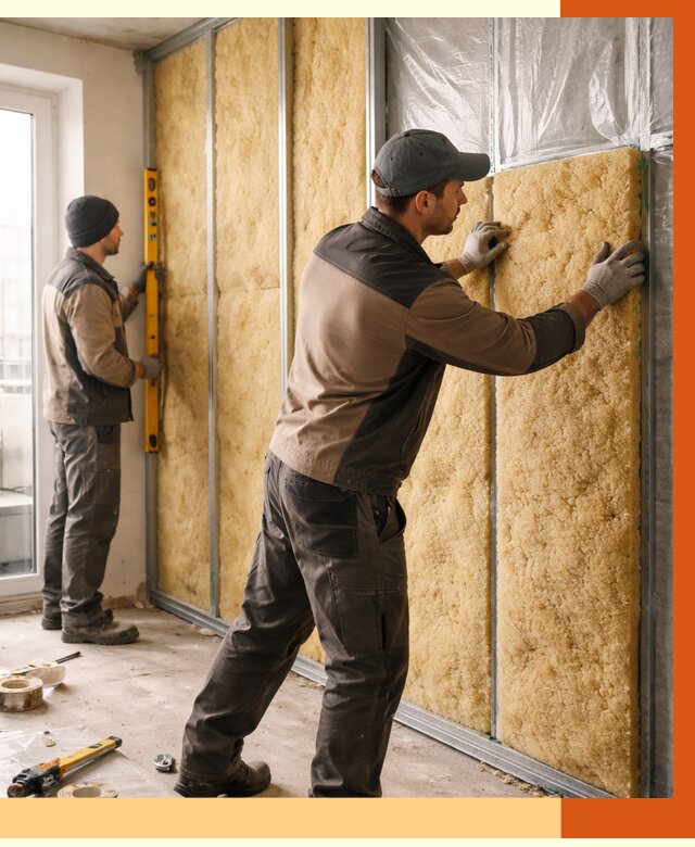 Утепление квартиры изнутри в Кондопоге от 4416 руб. за м2 | Проф. работы ТепломастерКнп