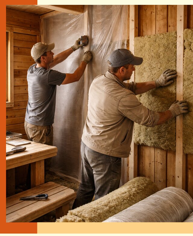 Утепление бани изнутри в Кондопоге качественно и недорого