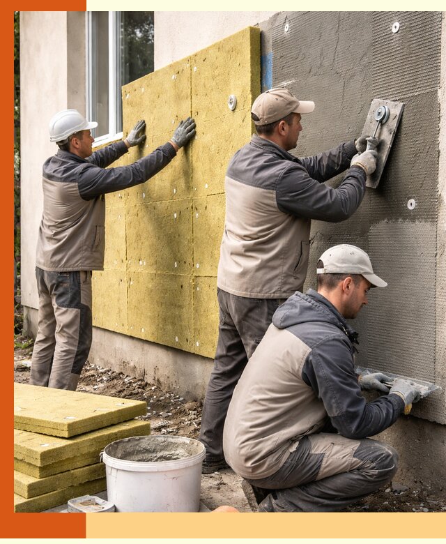 Утепление фасада под штукатурку в Кондопоге — энергоэффективная технология