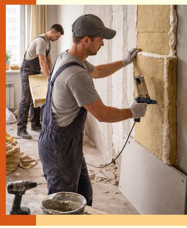 Утепление стен изнутри в Кондопоге — качественно и эффективно