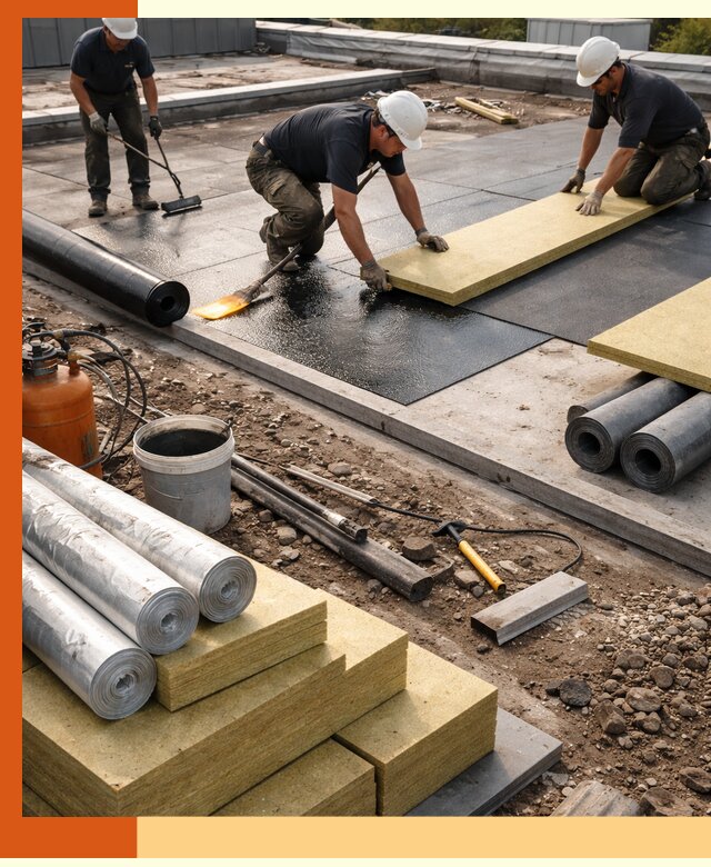 Утепление плоской крыши в Кондопоге — надежная теплоизоляция и герметизация