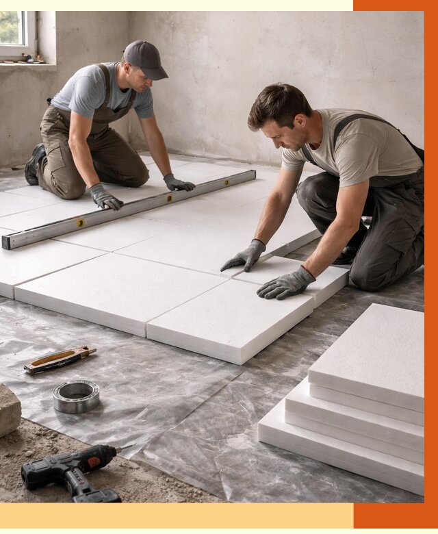 Утепление бетонного пола в Кондопоге от 2538 руб/м2 — монтаж и цена | ТепломастерКнп