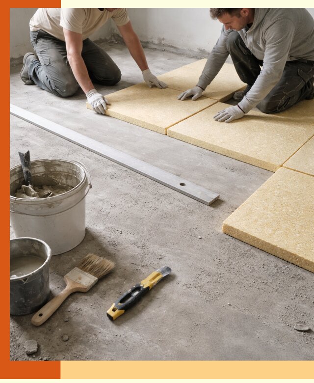 Утепление бетонного пола в Кондопоге профессионально и недорого