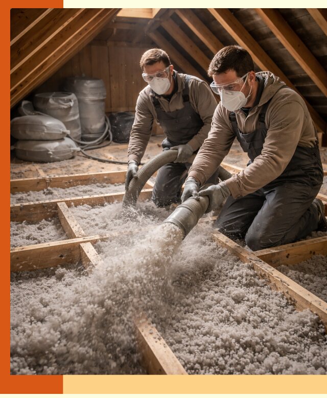 Утепление чердака эковатой в Кондопоге — быстро и надёжно