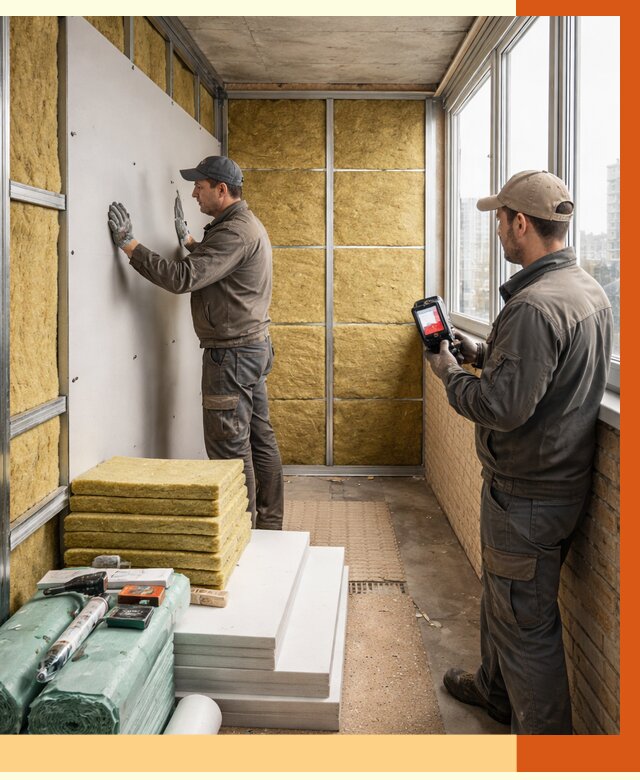 Утепление балкона в Кондопоге от 4568 руб. под ключ | ТепломастерКнп