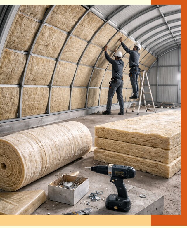 Утепление арочного ангара в Кондопоге от 3249 руб./м2 под ключ | ТепломастерКнп