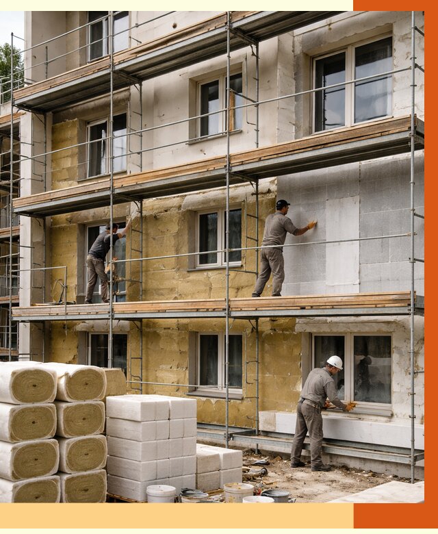 Утепление гостиницы в Кондопоге от 7309 руб./м2 — комплексно, ППУ, под ключ | ТепломастерКнп