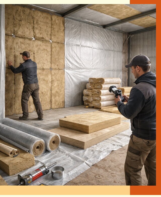 Утепление теплого склада в Кондопоге под ключ от 11675 руб/м² | ТепломастерКнп