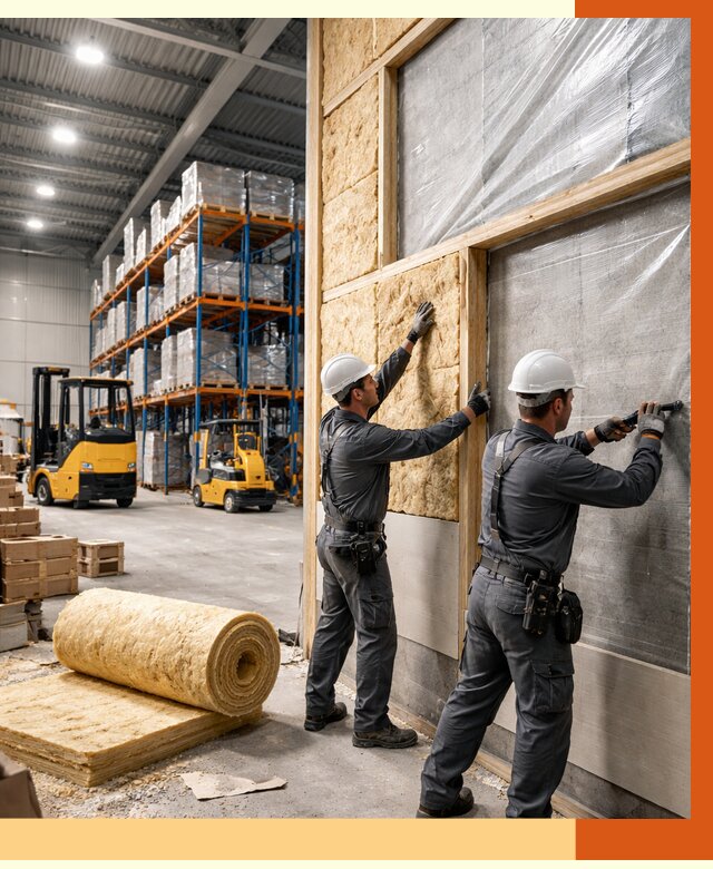 Утепление склада с техникой в Кондопоге от 4264 руб./м2 — комплексно под ключ | ТепломастерКнп