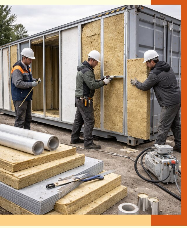 Утепление морского контейнера в Кондопоге от 3807 руб. под ключ | ТепломастерКнп