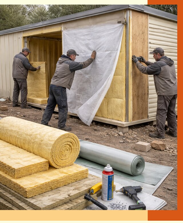 Утепление строительной бытовки в Кондопоге от 12690 руб. под ключ | ТепломастерКнп