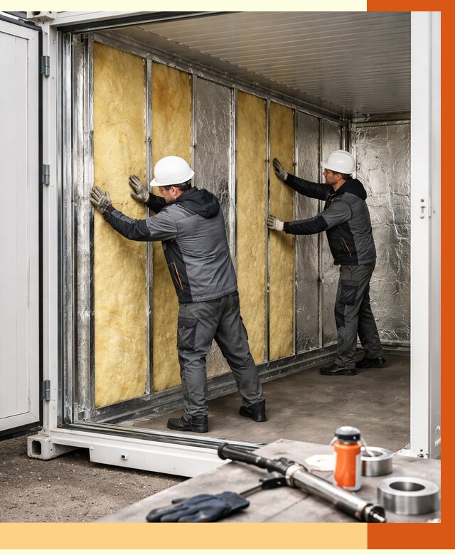 Утепление рефрижераторного контейнера в Кондопоге от 45684 руб./м² | ТепломастерКнп