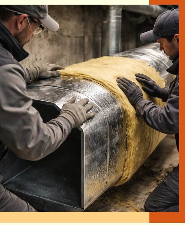 Утепление воздуховодов в Кондопоге от 4264 руб. — теплоизоляция вентиляции | ТепломастерКнп