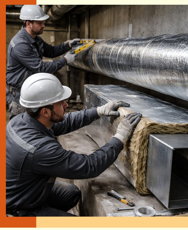 Профессиональное утепление воздуховодов и теплоизоляция в Кондопоге