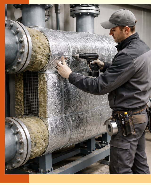 Утепление теплообменника в Кондопоге — профессиональная теплоизоляция оборудования