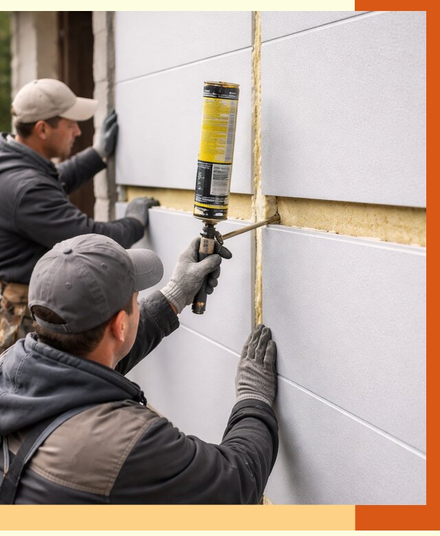 Утепление сэндвич панелей ППУ в Кондопоге от 4264 руб. за м2 | ТепломастерКнп