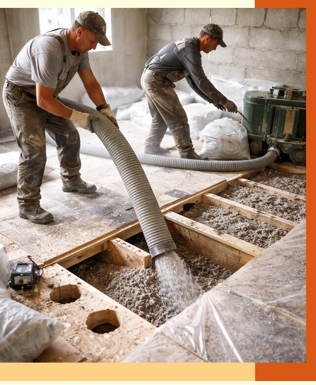 Заполнение пустот перекрытий в Кондопоге от 4568 руб. под ключ | ТепломастерКнп