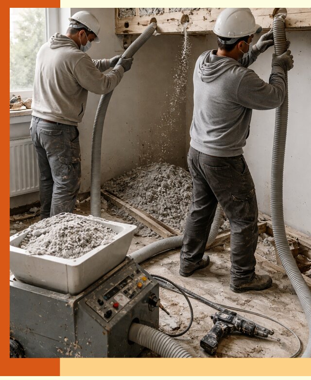 Заполнение пустот перекрытий пеной и наполнителями в Кондопоге