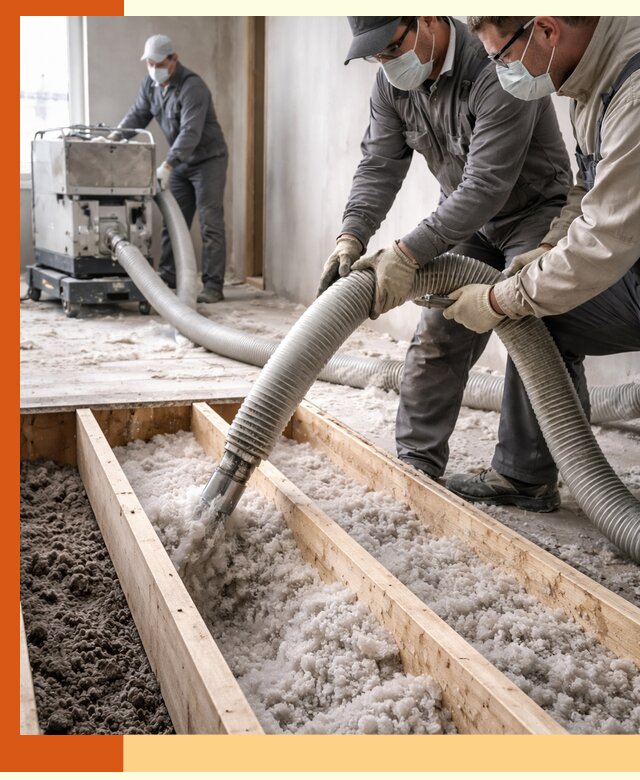 Заполнение полостей межэтажного перекрытия в Кондопоге эффективно и герметично