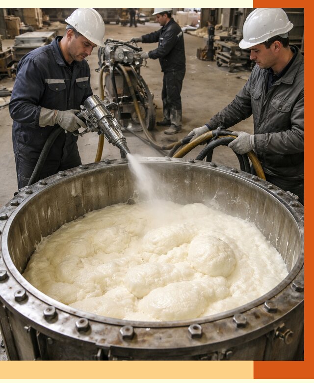 Заливка ППУ в емкости в Кондопоге от 7360 руб. — утепление емкости под ключ | ТепломастерКнп