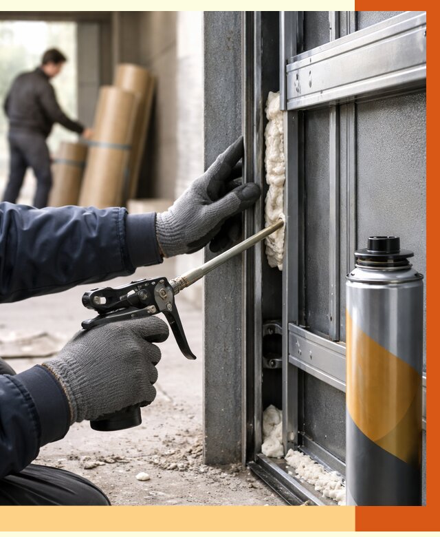 Заполнение пустот ворот в Кондопоге от 4568 руб. — заливка ППУ, утепление под ключ | ТепломастерКнп