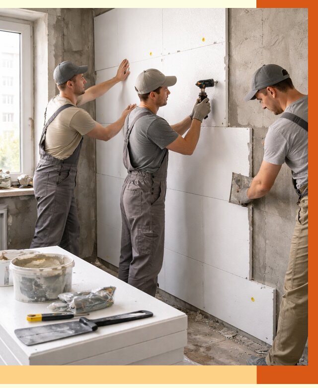 Утепление пенопластом домов и стен в Кондопоге от 1878 руб. — ТепломастерКнп