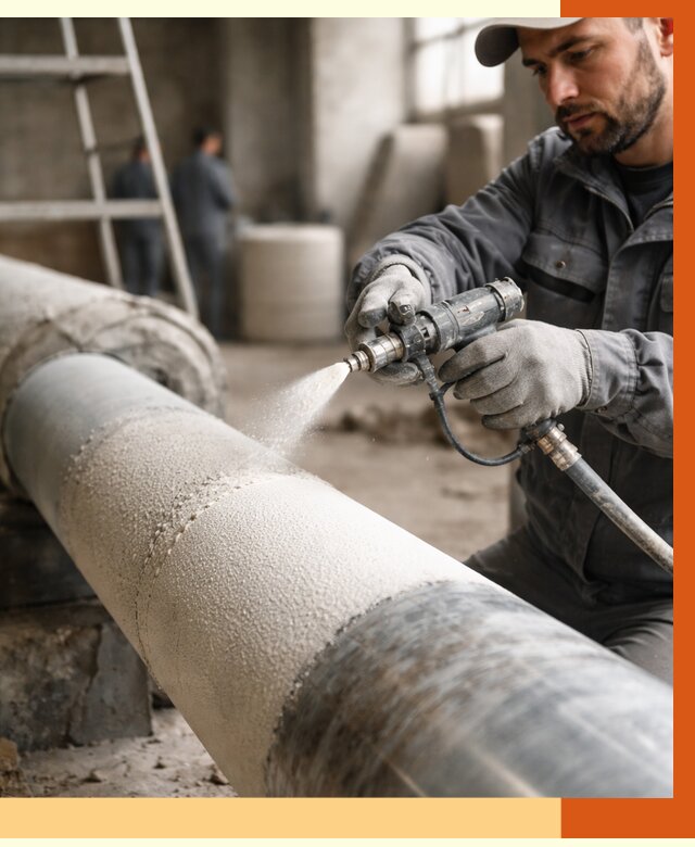 Утепление труб жидкой теплоизоляцией в Кондопоге от 7614 руб. под ключ | ТепломастерКнп