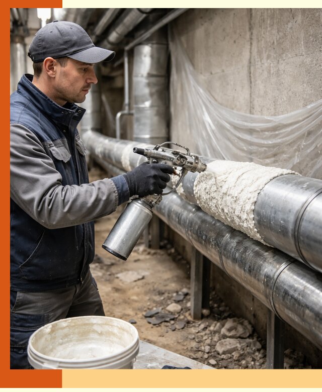 Утепление труб жидкой теплоизоляцией в Кондопоге