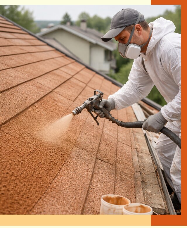 Утепление кровли жидкой пробкой в Кондопоге от 2741 руб./м² под ключ | ТепломастерКнп