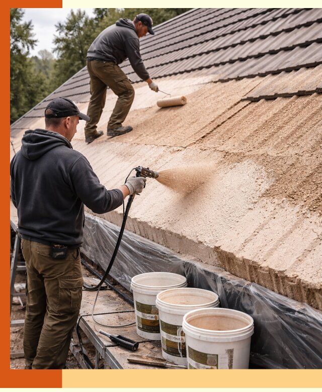 Утепление кровли жидкой пробкой в Кондопоге для домов и зданий