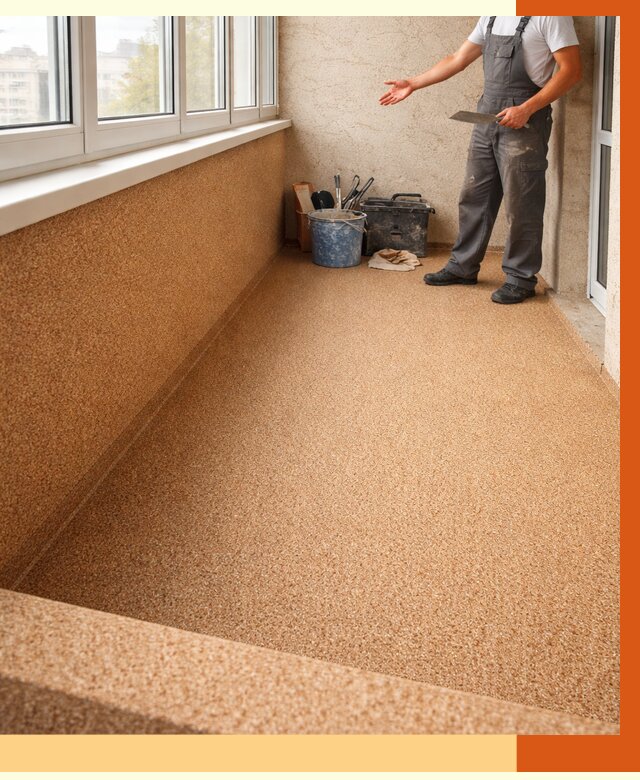 Утепление балкона жидкой пробкой в Кондопоге от 3705 руб/м² под ключ | ТепломастерКнп