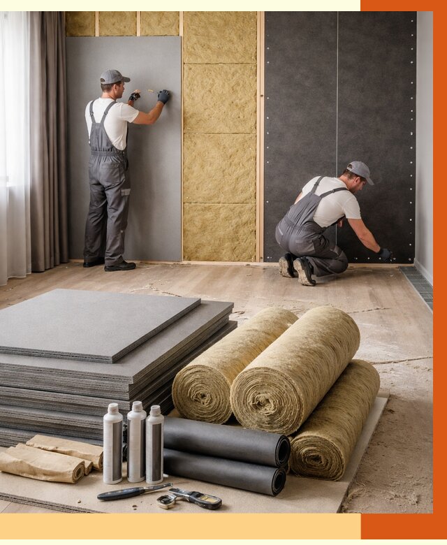 Шумоизоляция дома в Кондопоге от 4568 руб/м2 — комплексная звукоизоляция под ключ | ТепломастерКнп