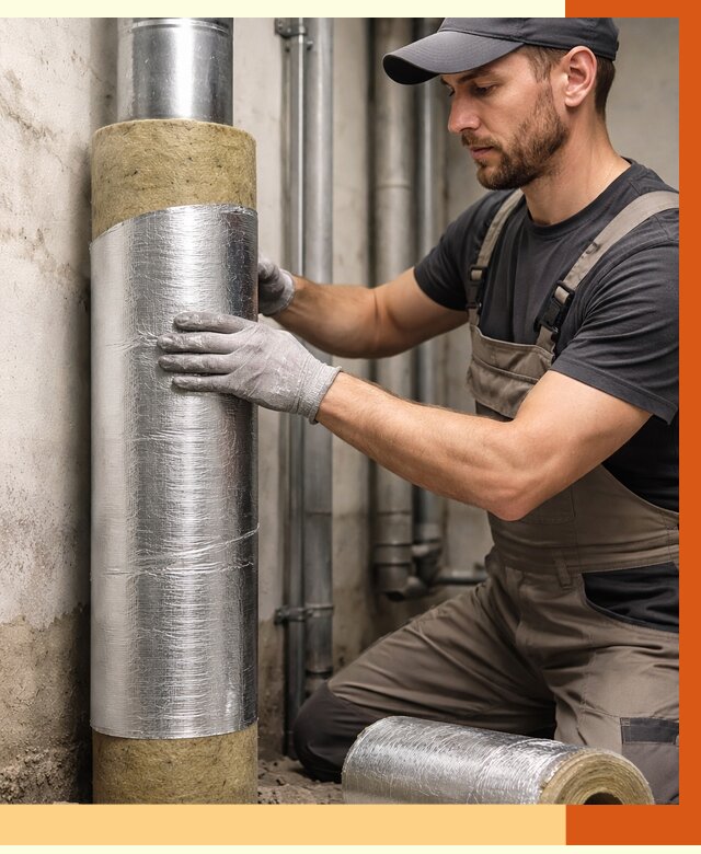 Шумоизоляция труб в Кондопоге от 1218 руб. — шумоподавление и звукоизоляция труб | ТепломастерКнп