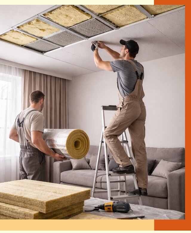 Шумоизоляция потолка в Кондопоге от 2284 руб. под ключ | Профессионально — ТепломастерКнп