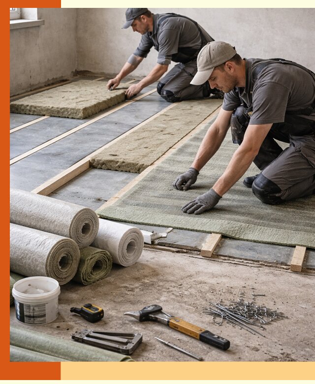 Шумоизоляция пола в Кондопоге — профессиональная звукоизоляция помещений