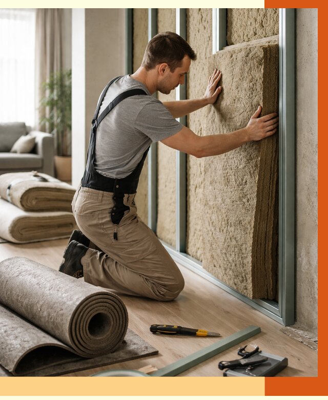 Шумоизоляция перегородок в Кондопоге от 1675 руб. за м2 — ТепломастерКнп